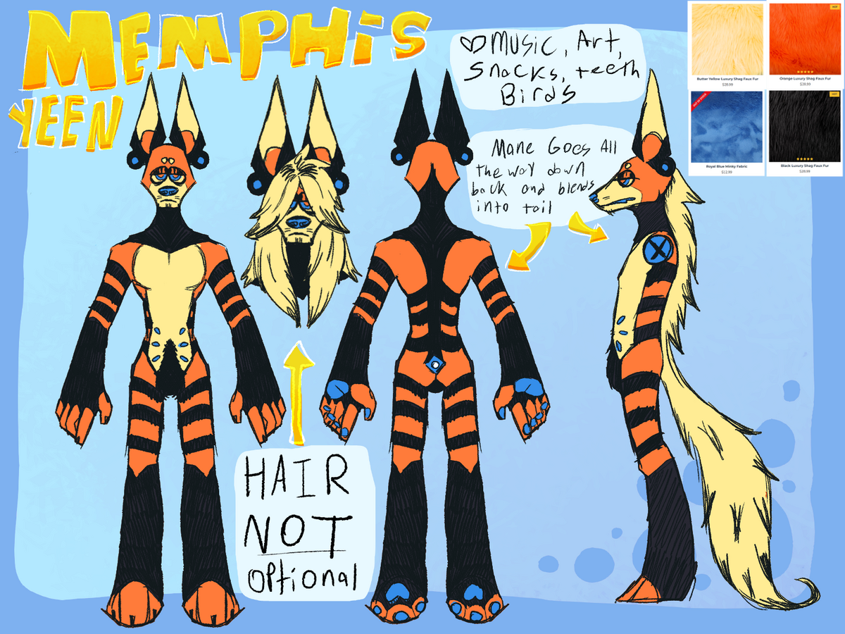 Character reference sheet